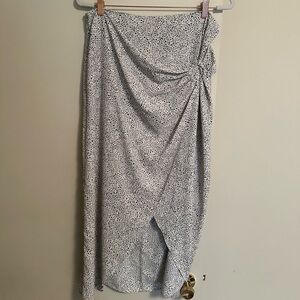 Zara Animal Print Midi Skirt